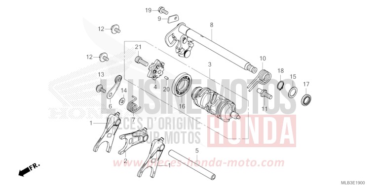 SCHALTTROMMEL von Hornet 750 GRAPHITE BLACK (NHB01) von 2026